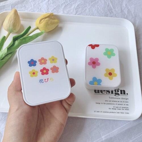 Japanese Flower Contact Lens Case with mirror Glasses Lenses Box for Unisex Eyes Care Kit Holder Container Support Gift
