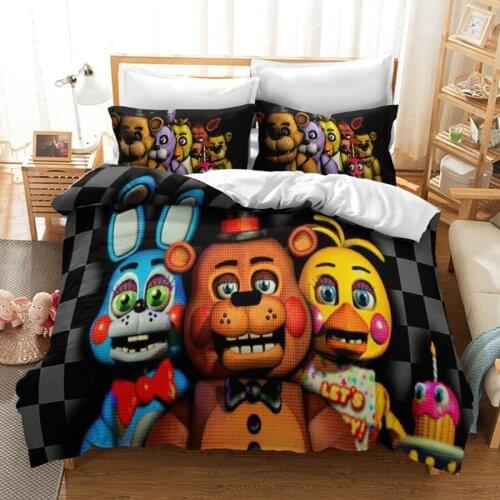 BONNIE GAMES 3D Printed Bedding Set 2/3pcs Soft Quilt Cover / Duvet Cover Set Twin Full Queen King Size Home Textile