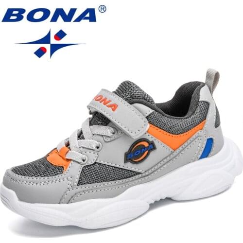 BONA 2020 New Arrival Popular Boys Sneakers Spring Autumn Girls Walking Jogging Shoes Fashion Running Shoes Children Comfortable