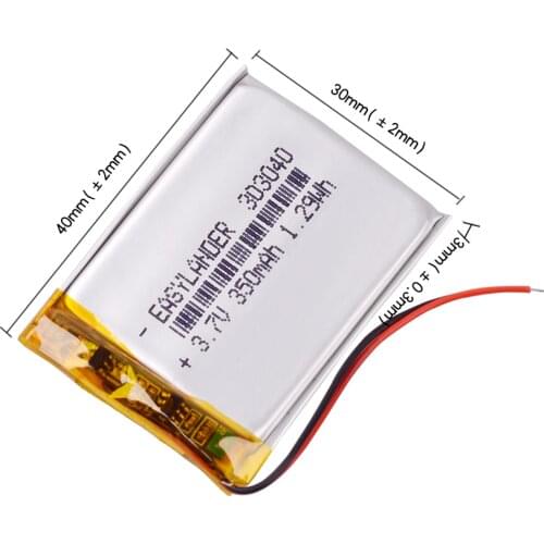 10pcs 303040 033040 450mah 3.7V lithium polymer battery MP3 MP4 MP5 X30