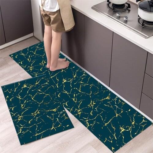 Fashionable Simple Nordic StyleWaterproof Kitchen Floor Mat Household Carpet Long Strip Door Mat Modern Home Decor