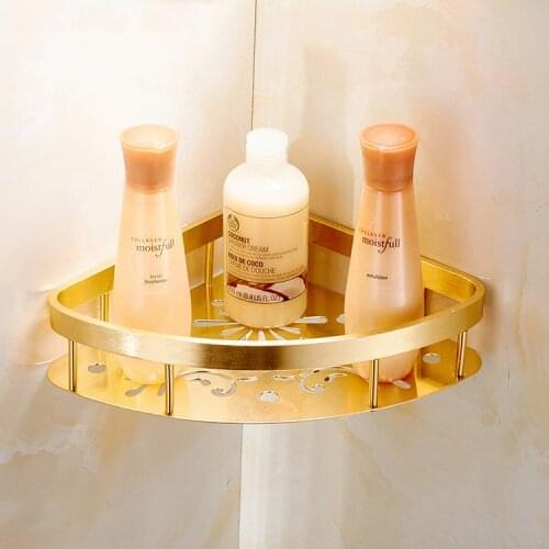 3 Colors Bathroom Shelves Space Aluminum Wall Bathroom Shelf Shower Rack Bathroom Accessories Shelves