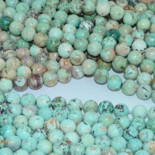 Natural Peru Turquoise Mixed Quailty Loose Round Beads 8mm