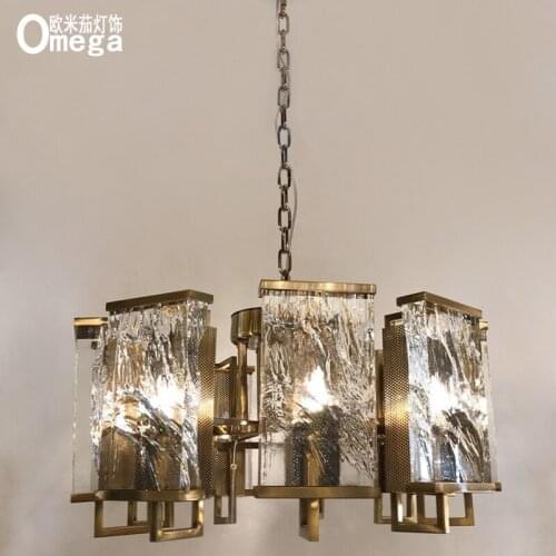 Nordic light luxury large crystal chandelier atmosphere postmodern villa living room bedroom dining room designer high-end lamps