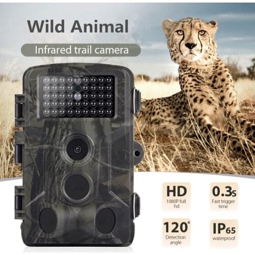 Hunting Trail Camera 24MP FHD PIR Wildlife Animal Detector 0.3S Trigger Time Waterproof Monitoring Infrared Night Vision Camera