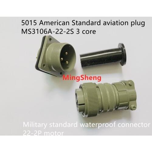 Original new 100% 5015 American Standard aviation plug MS3106A-22-2S 3 core military standard waterproof connector 22-2P motor