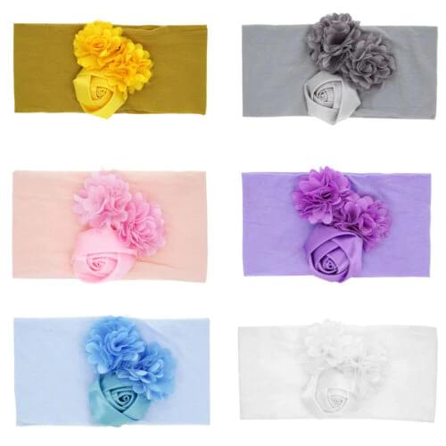 US Kids Girl Baby Headband Infant Newborn Flower Bow Hair Band Accessories Gift