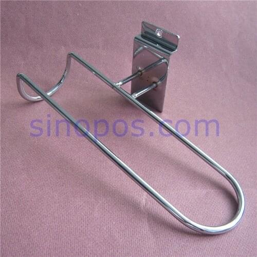 Slatwall Ice Skates Wire Hook, heavy duty steel metal chrome rollerskate display rack slat wall shelf support holder shoe hanger