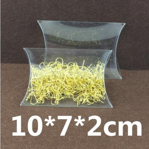 500PCS 10*7*2cm Transparent waterproof Pillow Box Clear PVC boxes Packaging plastic box for food/jewelry/Candy/Gift/cosmetic