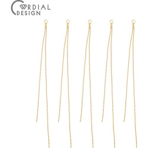 Cordial Design 50Pcs 2*78MM Jewelry Accessories/Genuine Gold Plating/Tassel Shape/DIY Making/Jewelry Findings & Components