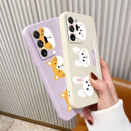 Three Rabbits Silicone Case For Samsung Galaxy A72 A52 A42 A32 A22 A21S A02S A12 A02 A71 A51 A41 A31 Soft Phone Cover Case