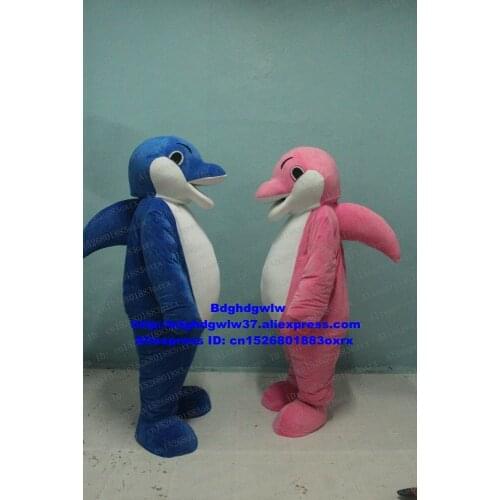 Blue Pink Dolphin Porpoise Sea Hog Delphinids Whale Cetacean Mascot Costume Adult Character Trade Shows Walking Street zx2519
