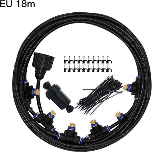 Misting System Irrigation Equipment Spray Cooling Outdoor Watering Systems Hot Fog Brass Gardenhouse 18M Fan Cooler