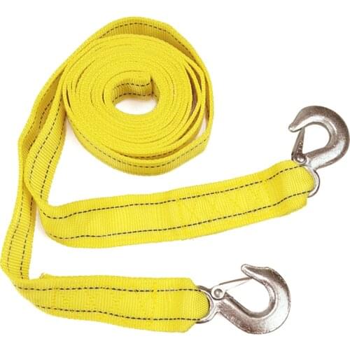 4M Heavy Duty 5 Ton Car Tow Cable Towing Pull Rope Strap Hooks Van Road Recovery for Audi Benz Buick Skoda Mazda Ford Toyota BMW