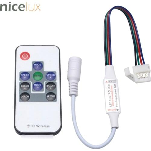 DC12V-24V RGB LED Remote Controller 10key RF Wireless Controller for 4pin 10mm RGB 5050 LED Strip Tape Light with RGB Connector