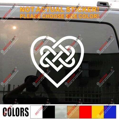 Heart Irish Knot Love Ireland Decal Sticker Car Vinyl pick size color