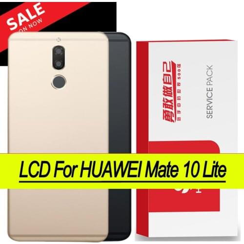 100% Original for Huawei Mate 10 Lite Back Battery Cover Housing Door Panel Case Battery Cover with Camera Lens