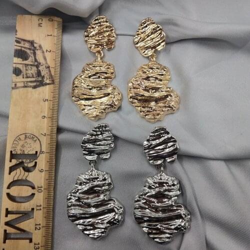 Earring temperament joker style restoring ancient ways is concave and convex irregular earrings earrings female D52