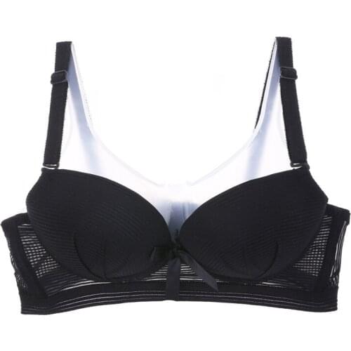 Women Top Sexy Push Up Bra Breathable Women Lingerie Solid One Piece studeng girl Bra gather breast lovely dress bra