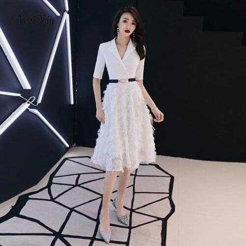 Bella Philosophy 2020 Spring Women Solid V-neck Work Dress Lady Half Sleeve Elegant A-line Dresses Female Notch Party Vestidos