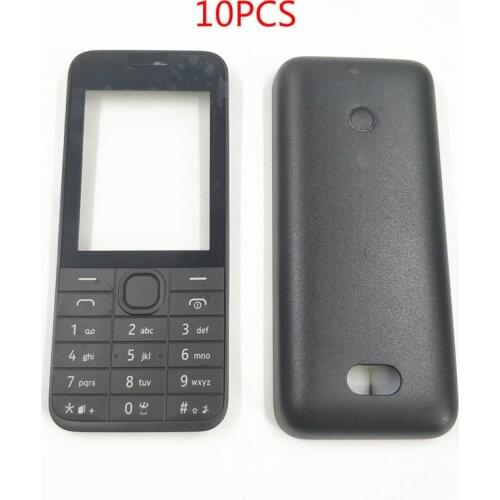 10Pcs/lot Good Quality For Nokia 208 New Full Complete Mobile Phone Housing Cover Case+English Keypad