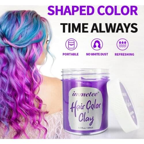 100g Disposable Hair Wax Hair Dyeing Cream Color Hair Mud Fast Hair Dyeing Hair Styling Finishing Paste Not Easy To Fade