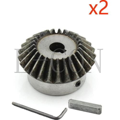 2pcs 2M25T Metal Umbrella Tooth Bevel Gear Helical Motor Gear 25mm Bore