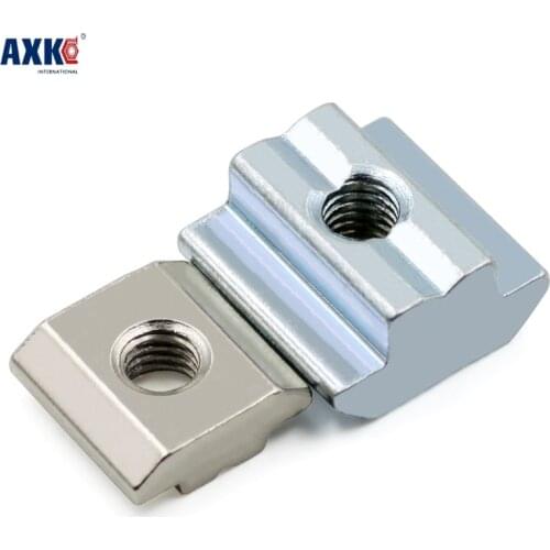 2019 Rivet Nut 2019axk 100pcs M3 M4 M5 M6 T Sliding Nut Block For 2020 Aluminum Profile Slot 6 Zinc Coated Plate Accessories