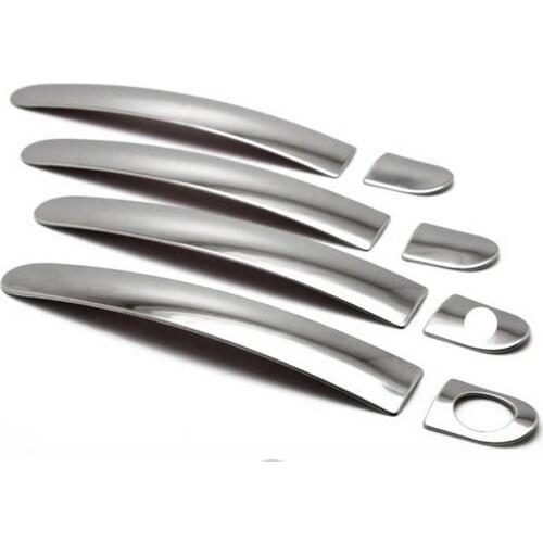 4PCS For Jetta MK6 9N TT Metal Chrome Car Exterior Door Handle Cover Auto Accessories Outside Sticker