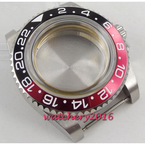 40mm stainless steel Watch CASE glass fit 2836 MIYOTA 8215 821A 8205 movement Mens Watch Case