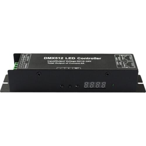 Free shipping DMX controller, 3 Channels DMX RGB driver, DC12-24V Constant Voltage Output PWM