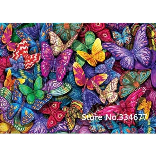 Colored butterflies,Animal unique Embroidery Needlework 14CT Counted Unprinted DIY Cross Stitch Kits Handmade Art Wall Decor