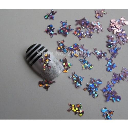 GD9-4 20g/bag Cute Laser Pink Cupid Nail Art Shinny Glitter Cute Decoration Nail Art Decoration