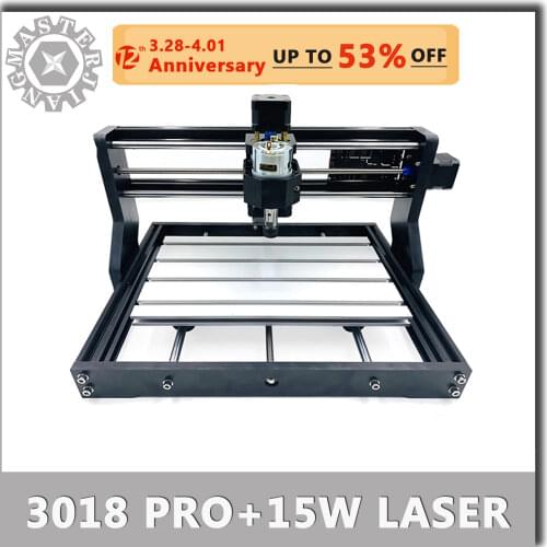 CNC 3018Pro 3018Pro Max 15W GRBL DIY 3 Axis pcb Milling machine Wood Router laser engraving can work offline