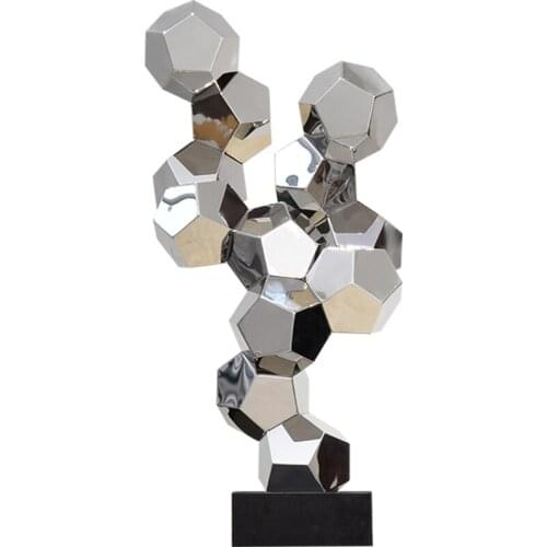 Hotel lobby lobby creative abstract sculpture handicraft office entrance hallway modern floor metal decoration