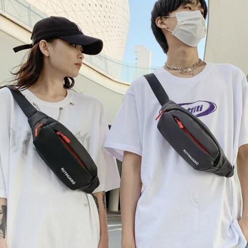 Men Chest Bag Nylon Women Waist Belt Bag Waterproof Fashion Bum Bag Travel Purse Phone Pouch Pocket Hip Pack for Running Daily