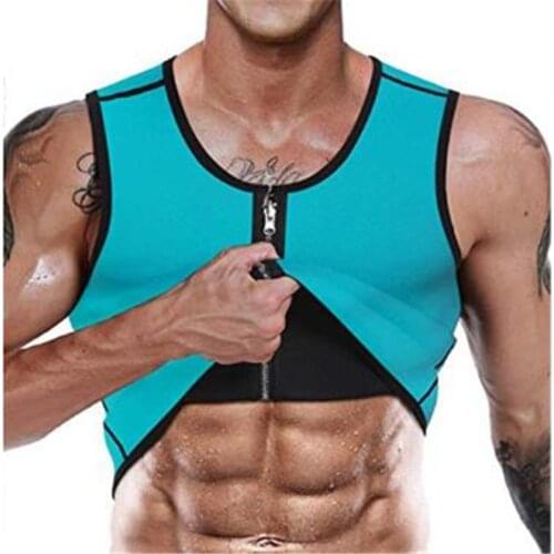 Men Black Waist Trainer Vest For Weightloss Hot Corset Body Shaper Vest Man Zipper Shapewear Slimming Belt Underwear Wholsale