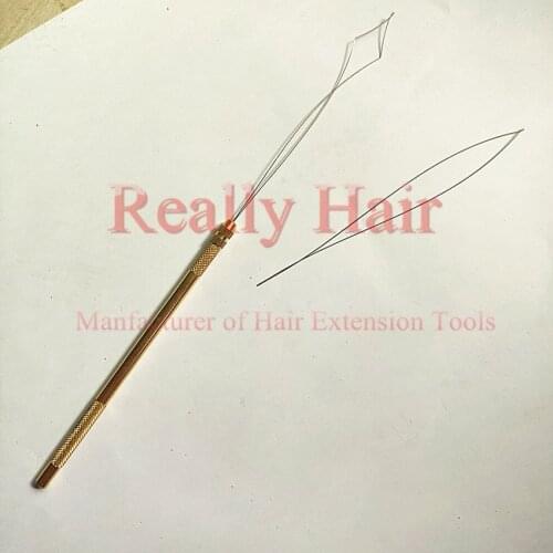 Nano Rings Special tool Professional copper handle hair catching loop Crochet Two kinds of stainless steel wire can be replaced