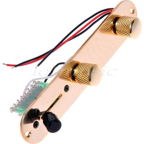 NEW Gold Guitar Prewired Control Plate 3 Way Switch Guitars For FD Tele Replacement