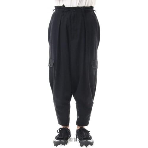 New 2020 Mens Hair Stylist fashion Casual cropped pants Harem Pants plus size costumes