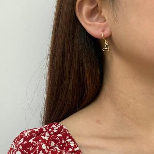 Green Heart Dangle Earrings Women New Fashion Gold Color Cubic Zircon Dainty Drop Earrings For Women Jewelry Gift