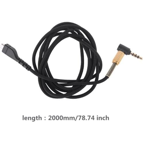 Replacement Stereo Audio- Cable Extension Cord for steelseries- Arctis 3 5 7 9X Pro Wireless Gaming Headset 2m