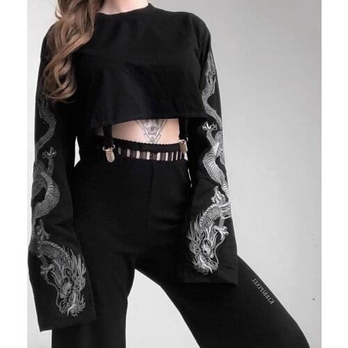 Ins Long Hip Hop Loose Casual T-Shirt