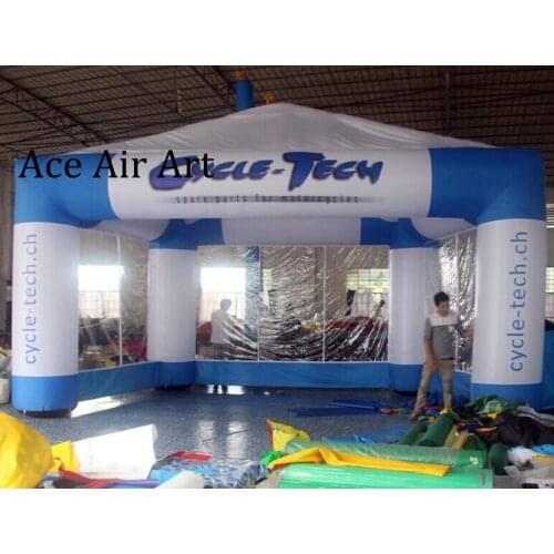 Windbreak oxford inflatable advertising tent with transparent wall for exhibition,event