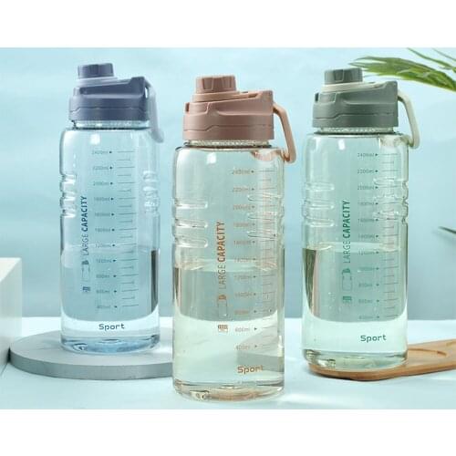 2600ML Oversized Capacity Water Bottle Portable Space bottle Plastic Outdoor Water Cup Fitness Sports High Quality with Rope