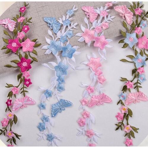 20 pieces Embroidered plum patch decal DIY performance clothing accessories embroidered patch stickers wholesale