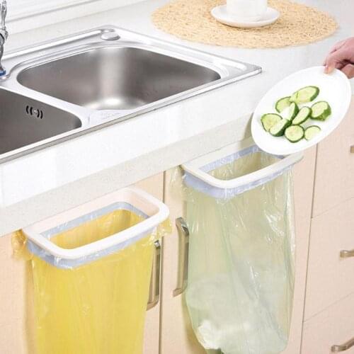 WBBOOMING Hanging Kitchen Cupboard Door Back Trash Bag Storage Rack Garbage Bag Holder Kitchen Cabinet Hanging Washcloth Rack