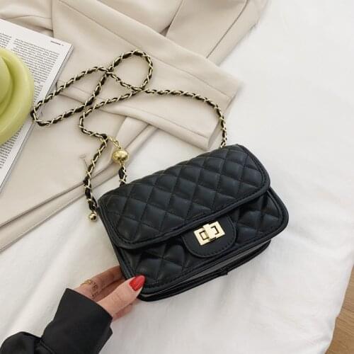 High Quality Ladies Rhombic Chain Bag 2021 Summer New Trend Korean Fashion One-shoulder Small Square Bag Korean Messenger Bag