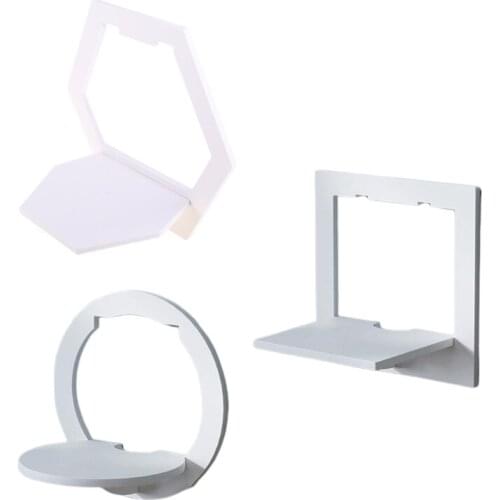 Bedside Wall Mount Shelf Flower Pot Holder Display Stand Geometric Hanging Rack