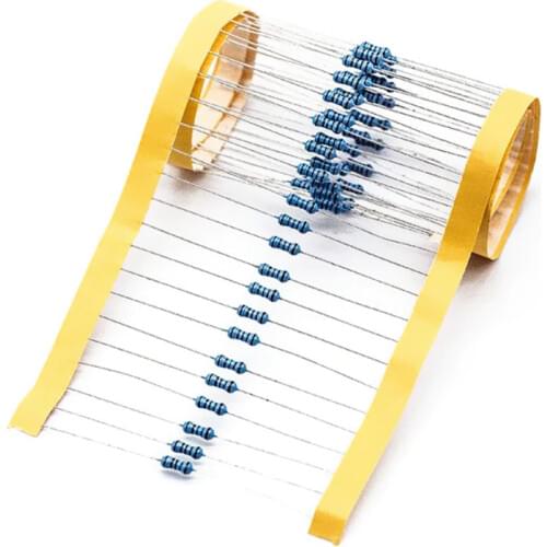 100pcs/lot 1/4W 1% Metal film resistor 1R~1M 100R 220R 330R 1K 1.5K 2.2K 3.3K 4.7K 10K 22K 47K 100K 100 220 330 1K5 2K2 3K3 4K7